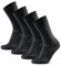 DANISH ENDURANCE Premium Merinowolle Wandersocken, Outdoor & Trekking-Socken, Thermosocken, Starke Polsterung & Anti-Blasen, für Damen & Herren, 2 Paar, Schwarz, 39-42