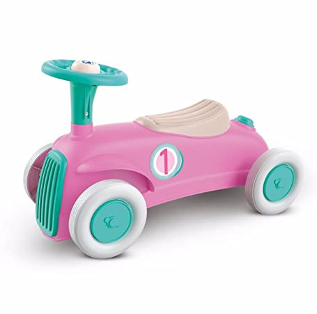 Clementoni - 17455 - Ma première Voiture (Rose) - Porteur 100% recyclé - Jouet de Premier âge, Premiers Pas - fabriqué en Italie, 12-36 Mois