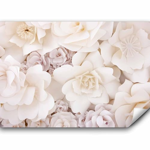 murando PREMIUM Papier peint 3D Effet 400x280 cm Décoration Murale XXL Poster Tableaux Muraux Tapisserie Photo Trompe l'oeil Fleurs Nature beige b-C-0725-a-a