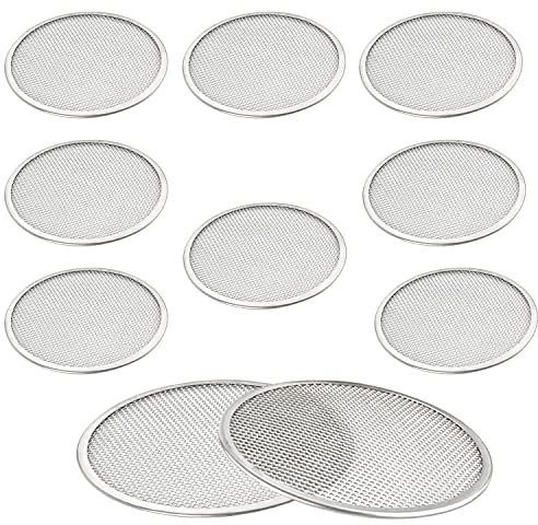 10pcs Mason Jar Sprouting Lids, Stainless Steel Screen Lids Sprouting Lids for 86mm Wide Mouth Mason Jar Seed Sprouting Jar Lids for Growing Bean Broccoli Alfalfa Seeds