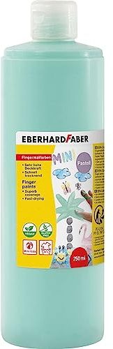 Eberhard Faber 578966 – fingerfärg för barn, färg mint, innehåll 750 ml, snabbtorkande och tvättbar