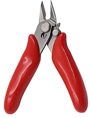 Cortador lateral pequeño, Alicates Precision Diagonal para，Alicates de Corte ，alicates de corte y pelacables 2 en 1, mini alicates de precisión para modelismo, cables finos, electrónica, PCB