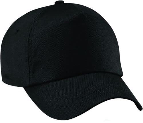 Listers Schoolwear Kids Plain Baseball Cap Girls Boys Childrens Hat School P.E. Summer Sun Hat 50 UPF Adjustable - Black - White - Red - Blue - Yellow
