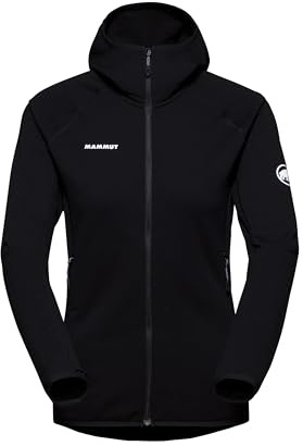 Mammut Aconcagua ML Hooded Jacket Women | Outdoor Fleecejacke für Damen mit Kapuze | Schwarz, XS
