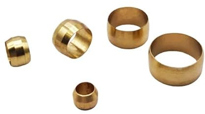 BCOMFY 10 Unidades de virola cónica Doble de latón 4 6 8 10 12 14 20mm OD Manguito de compresión Anillo de Sellado Accesorios Tubo Sistema de lubricación centralizada(4mm)