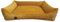 Orthopädisches Hundebett, gelenkschonend, waschbar, für große, mittelgroße und kleine Hunde, senfgelb (L= B/T/H 99/79/18cm)