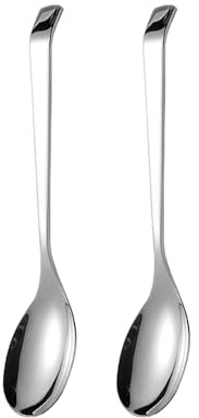 Serving Spoons,SUS 304 Stainless Steel – for Buffet,family reunions,Dishwasher Safe – Set of 2, 9.8 Inch