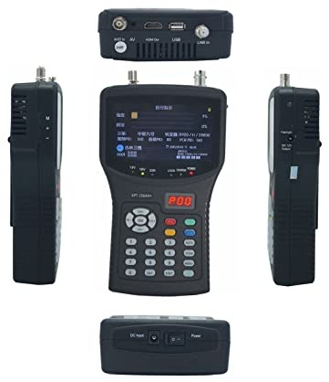 Buscador de satélites, Buscador de satélite KPT-256HD + AHD MPEG4 DVB-S2 medidor de buscador de satélite LED señal multifuncional de mano AHD cámara CCTV Monitor Satfind Digital HD Para ajustar la ant