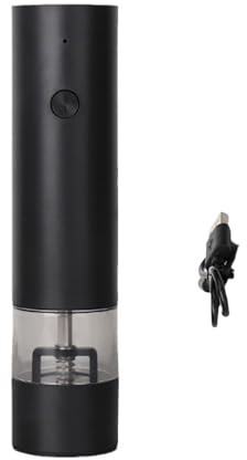 Molinillo eléctrico de sal y pimientos, juego de molinillo de especias recargable por USB, coctelera eléctrica para especias de cocina