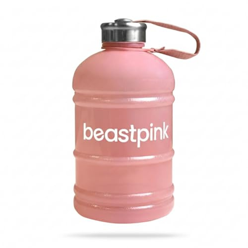 BeastPink GymBeam Borraccia Sportiva Fitness - Bottiglia Hydrator 1,89L con Impugnatura Ergonomica, Guarnizione in Silicone Anti-Perdite, Senza BPA e DEHP, Design Elegante con Logo