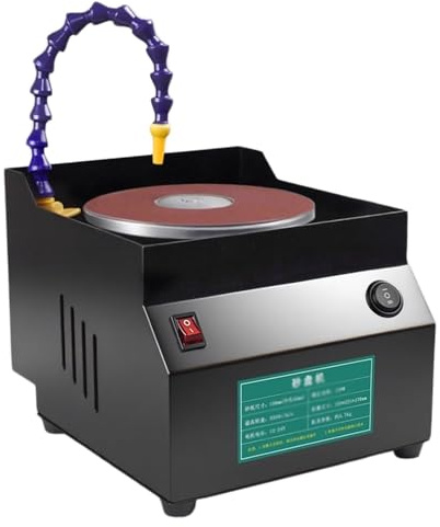 KHZKHC Nassschleifmaschine, 350 W, Elektrischer Messerschärfer Mit 7 Geschwindigkeitsstufen, Für Nass- Und Trockenschleifen, Max. 3350 U/min, Inklusive 10 Schleifpapieren, Für Metallbearbeitung