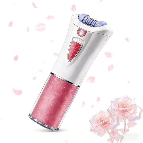 Epilator for Women Facial Hair Removal, Smooth Glide Electric Epilator with LED Light, Rechargeable Electric Hair Remover for Face, Bikini, Arms & Legs, Women's Electric Tweezers for Facial Use