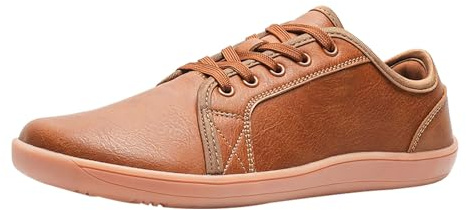 Halvskor, herr, läder, fritidsskor, skosnören, läderskor, promenadskor, damer, sneakers, affärsskor, platta, bekväma herrskor, sommarskor, vårskor, mockasiner, promenadskor, BRUN, 45 EU