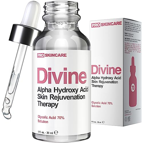 Glycolic Acid Peel 70% Professional Chemical Peel for Face at Home - Intense Alpha Hydroxy Acid Skin Peel For Acne Scars, Collagen Boost, Wrinkles, Fine Lines - Liquid Exfoliant for Face Peel Mask