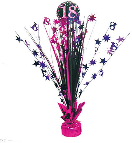 Amscan 9900575 - Tischdekoration 18 Sparkling Celebration - Pink Folie / Papier 45,7 cm, Geburtstag