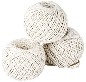 GREENGERS - Ficelles de Jardinage, Lot de 3 bobines de Ficelle Coton 65M, 3 x 65M - Idéal pour Lier, Nouer, Attacher - Adapté pour structurer des Plantes grimpantes - Résiste aux Fortes tractions