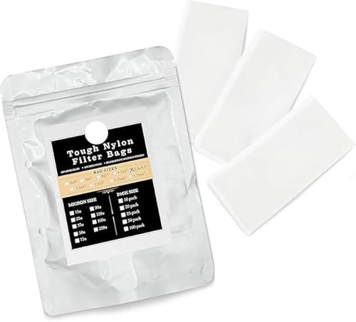 Gutenberg's tough 2.5x4.5 inch nylon micron filter bags 25-50 Packs | tea filter bags | All Micron Sizes (25-Pack,15 Micron)