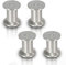 Lospitch 4er Set Aluminium Möbelfüße Höhe 100mm, belastbar bis 250 Kg, Runde Schrankfüße Tischfuß Sofafuß Möbelbeine, für Möbel, Küchenschränke, Höhenverstellbar 15mm