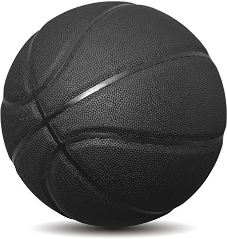 Dimensioni 5/6/7 Pallacanestro a colori solido, senza antiscivolo standard resistente all'usura, adatto per la pallacanestro per adulti per adulti per bambini per bambini interni ed esterni,Nero,5