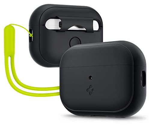 Spigen Silicone Fit Hülle Case Kompatibel mit AirPods Pro 2. Generation (2023/2022) - Schwarz/Grün