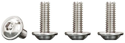 Drenky Vis à Tête Bombée avec Bride,M5x16mm Boulons à Six Pans Creux Acier Inoxydable A2 V2A Vis de Serrure pour Les Connexions Mécaniques,20 Pièces