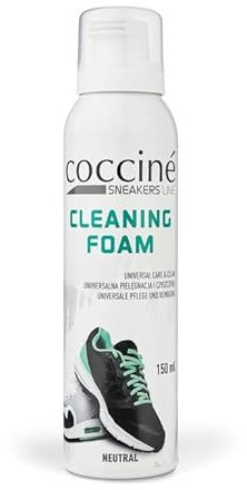 Coccine-Schuh-Reinigungsschaum, Reiniger für Schuhe aus Leder, Wildleder, Nubuk, Stoff und für Schuhe mit und für ohne Membran, Reinigungsschaum 150 ml
