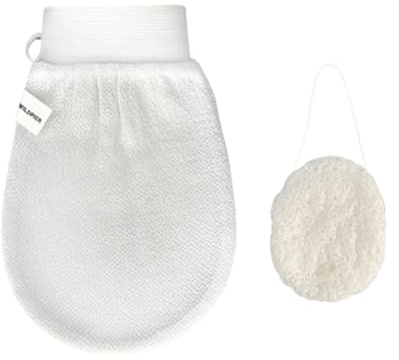 Wildpier Guante exfoliante profundo y esponja Konjac
