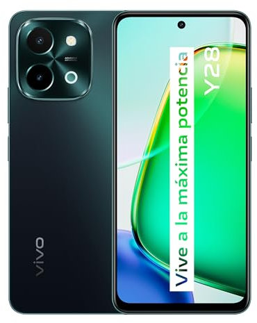 vivo Y28 Smartphone, 4 GB + 128 GB, 6000mAh, Cámara Principal de 50 MP, Altavoz estéreo con 300% Volumen, Pantalla de 6,68 Pulgadas, Doble SIM, teléfono móvil, Android 14