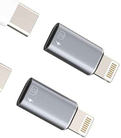 OTG hörlurar USB C-adapter hona till Lightning-hane (set med 2) typ C snabbladdare kabel för IPhone 14 Pro kameranyckel certifierade filer för Apple MFI för IPad ljudkontakt