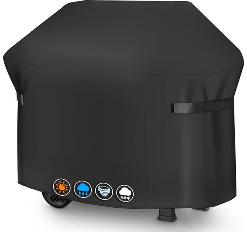 Sonharlar Grillskydd 152 cm 7107 grillskydd för Weber Genesis 300-serien Heavy Duty & Vattentät, PU-beläggningsskydd för Weber, Dyna-glo, Nexgrill (passar inte Genesis E325)