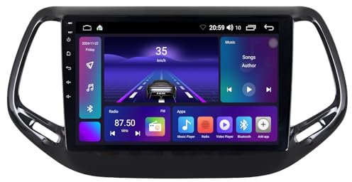 ACAVICA Autoradio Android 14 per Jeep Compass 2017-2020 - Schermo Touch HD 10.1'' 1280x800, Wireless CarPlay & Android Auto, GPS WiFi Bluetooth, Doppia Porta USB, Stereo Auto HiFi