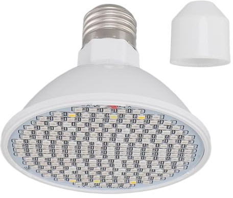 ZYLARUM 8W Full Spectrum LED Plant Grow Bulb | 200 Beads for Indoor Plants/Greenhouse/Hydroponics | E27 Base with Heat Dissipation | 110-220V, 50000 + Hours Lifespan