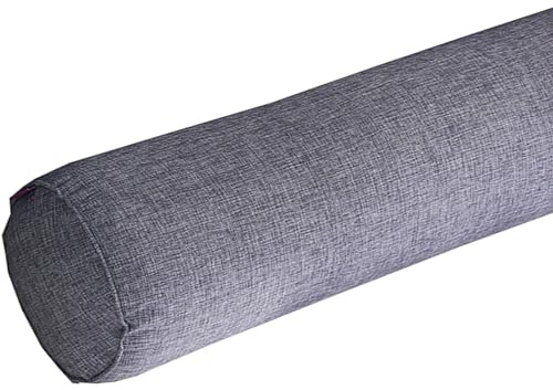 Odaima Almohada Cervical Cilíndrica,40/50/60/70/90/100/120cm Cojín Cilíndrico, Lumbar/Cuello/Espalda Almohada Apoyo en Rollo, para Dormir/Hogar/Oficina/Viajes/Yoga/Coche(Gris,20x140cm)
