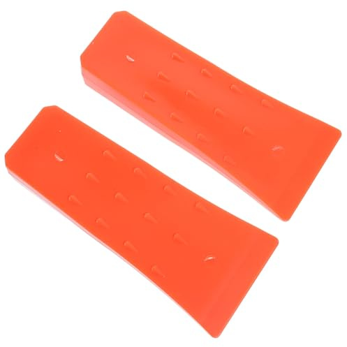 GANAZONO 2 Coins D'abattage en Plastique 20 Cm Orange pour Tronçonneuse Jardin, Cale de Bûcheronnage Robuste, Outil D'exploitation Forestière Sécurisé pour Coupe et Direction D'arbres