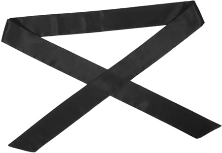 ULTECHNOVO Cintura da Donna in Chiffon Nero Elegante Fascia Lunga per Abiti da Cerimonia e Party Dress Leggero e Raffinato