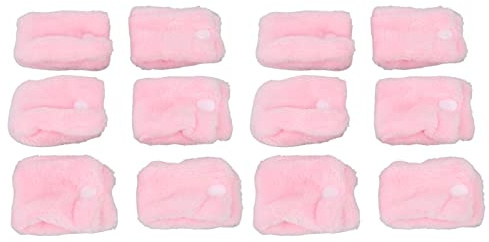 Wakects Arricciacapelli in Pile di Corallo, Bigodini Termici Senza Calore, 12 Pezzi, Morbidi, Lavabili e Riutilizzabili con Chiusura a Clip, per Styling Notte, per Capelli Lunghi e Corti