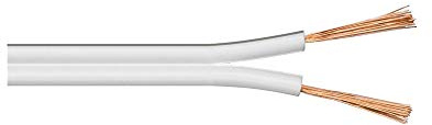 Goobay 67745 Lautsprecherkabel 2x0,75mm² CCA Litze / Boxenkabel Audio Kabel Meterware / Speaker Cable Litzenkabel Audiokabel / Subwoofer Kabel / Weiß / 25m