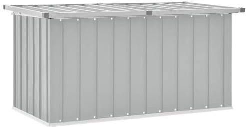 vidaXL Caja de Almacenaje para Jardín, Baúl para Cojines Almohadas Mantas, Cofre de Herramientas, Caja para Porche Patio Terraza, Gris