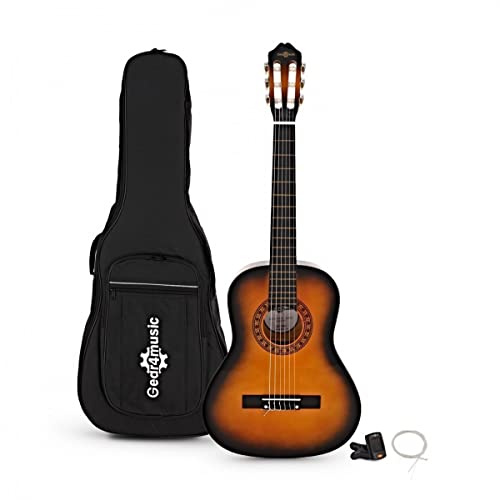 Gear4music klassisk gitarr 3/4 storlek med nylonsträngar 8-12 år