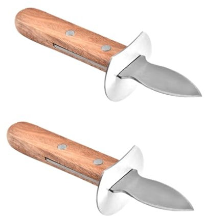 CONGARTENO 2pezzi Cutter Per Ostriche Acciaio Inossidabile Apriostriche Ergonomico Con Manico Antiscivolo Utile Per Sgusciare Molluschi e Crostacei Strumento Pratico Per Amanti Del Pesce