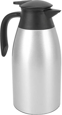 Brocca Isolata, Capacità 2L Portatile Distributore Sottovuoto Isolante per caffè Brocca in Acciaio Inossidabile con Coperchio Caraffa per caffè Isolata per Acqua Calda Latte