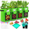 KIMIGO 4 Pièces Sac de Plantation Non Tissé 10 Gallons,Sacs de Culture de Plantes avec Poignées et Fenêtre,Sacs à Plante de Tomate,Sac à Plantes pour Plantess,Fruits,Fleurs,Légumes