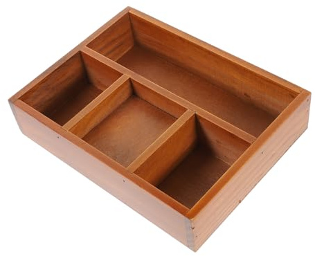 Garneck Bandeja para Cosméticos Plato de Anillo Madera Elegante Organizador Multifuncional para Tocador