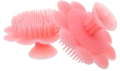 Healeved 2 St Schampo Hårbotten Hårskrubb Schampoborste Silikon För Silikon Hårborste Babyborste Bad Massageborste Rosa