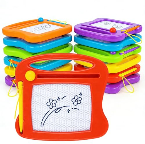 10 Mini Pizarras para Pintar, Pizarras Mágicas, Pizarras para Pintar para Niños, Borrables, Recargables, Bolsas Infantiles para Fiestas de Cumpleaños, Bolsas de Regalos, Premios Escolares