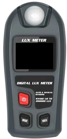 luxómetro Digital, Luxómetro Digital 0~200.000 Lux LCD De Bolsillo con Luz, Medidor Lux/FC, Fotómetro Sensor para viviendas,