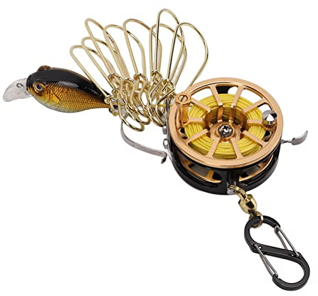 Srliya Rostfritt Stål Long Service Live Fish Lock med Ljust Fiskeflottor för Båtfiske, Bärbar Gyllene Kedjesträng för Förvaring Av Färsk Fisk