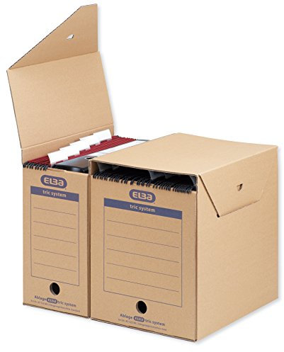 6 ELBA tric system Archivbox für Hängeregistraturen Maxi / 24,0 x 34,1 x 31,5 cm