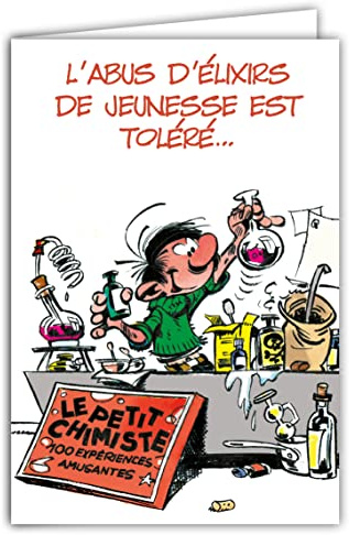 Gaston Lagaffe GLCT-0143 Carte d'anniversaire avec Motifs Ge/jeunesse/Chimie/Chimiste