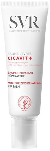 SVR - Cicavit+ Baume Lèvres - Baume protecteur réparation accélérée - Pour lèvres sèches, gercées et abîmées - 99% d'ingrédients d'origine naturelle - Sans parfum - 10 g